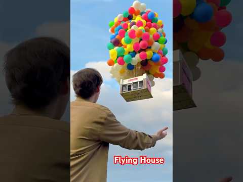 Flying Our House with Balloons! #shorts
